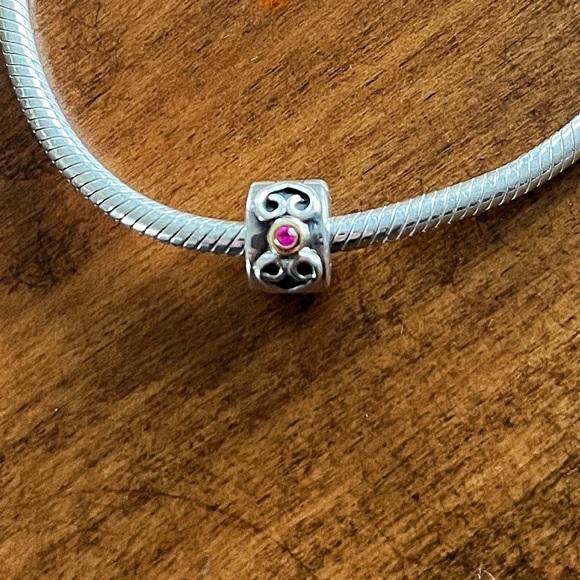 Pandora Double Scroll Heart Charm - Picture 5 of 6